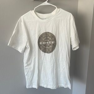 Coach Unisex Logo Short Sleeve T-shirt Color White Size L 170